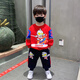 迷野仙蹤奧特曼衣服男童春秋裝套裝2025新款兒童裝男寶秋季衛(wèi)衣痞帥氣男孩 紅色 110