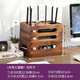 異麗無(wú)線(xiàn)wifi置物架路由器收納盒輕奢桌面機頂盒子光貓收納架實(shí)木 三層機頂盒