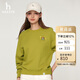 哈吉斯（HAZZYS）女裝落肩簡潔學院風衛(wèi)衣ABTSE0BCF01 黃綠色YG 160/84A38