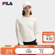 FILA 斐樂官方楊冪同款女子針織長袖衫2025時尚休閑簡約基礎(chǔ)圓領(lǐng)長T