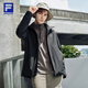 FILA 斐樂(lè )官方男士三合一沖鋒衣兩件套25冬新款健身運動(dòng)保暖連帽外套 深黑-BK XL 180/100A/XL
