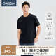 金利來(lái)【長(cháng)絨棉】春夏新款短袖T恤男時(shí)尚暗紋提花圓領(lǐng)彈力休閑上衣 99黑色 2XL 185/100A 推薦150-160斤