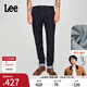 Lee【張凌赫代言】商場(chǎng)同款舒適中腰錐形磨毛清水洗男牛仔褲潮流 清水洗 32