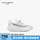 VICKI BROWN【VB男鞋】法國品牌夏季網(wǎng)面鞋舒適透氣休閑鞋舒適百搭老爹鞋子男 白灰 41