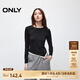 ONLY春夏舒適基礎正肩顯瘦假兩件長袖T恤女|124302008 H1Z 黑色 M (165) 84A