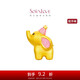 周大福SOINLOVE「萌寵」飛象黃金足金轉(zhuǎn)運(yùn)珠可愛女 VR1404七夕