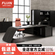 福錦（FUJIN）簡約現(xiàn)代電動升降老板桌辦公桌高檔總裁桌辦公室烤漆大班臺經(jīng)理桌 定制老板桌