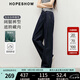 紅袖寬松垂感牛仔褲2025春季新款女裝酷颯氣質(zhì)原色高腰休閑闊腿長(cháng)褲 深牛仔藍072（預售8.28) L