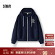 森馬（Semir）[商場同款]外套女連帽刺繡學(xué)院風(fēng)2025春寬松質(zhì)感夾克101125108002