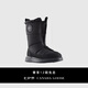 加拿大鵝（Canada Goose）Cypress Puffer 女士可翻折中筒靴戶外休閑靴 7781W 61 黑色 38
