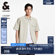 杰克·瓊斯（JACK&JONES）男裝胸前單側(cè)貼袋潮流舒適百搭時(shí)尚簡(jiǎn)約風(fēng)短袖襯衫上衣225204010 C13羽毛灰 L