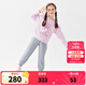 NIKE 3BRAND 耐克男女童純棉毛圈衛(wèi)衣+長(zhǎng)褲2件套2025秋季兒童舒適套裝 櫻花粉 【冬季加絨保暖】 120 /60 【建議身高110-116cm】