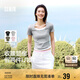 森馬（Semir）短袖t恤女短款假兩件百搭上衣25夏裝顯瘦U領(lǐng)套頭衫109325100015