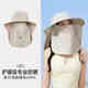 駱駝（CAMEL）戶(hù)外面頸一體防曬帽女夏季全防護遮臉漁夫帽男防紫外線(xiàn)大檐帽
