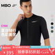MBO夏季男子短袖騎行服C100高彈透氣簡約百搭騎行上衣 黑色 XL