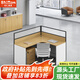 時(shí)仁（ShiRen）辦公家具辦公桌椅組合員工桌電腦桌現代簡(jiǎn)約屏風(fēng)隔斷辦公室卡座 L型單人位【含柜】