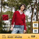 森馬（Semir）商場(chǎng)同款迪士尼米奇系列針織開(kāi)衫女2025春新款紅色毛衣女米奇刺繡 紅色調(diào)00466 XL 170/92A