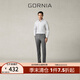 格羅尼雅（GORNIA）男士褲商務(wù)灰色直筒中年長(zhǎng)褲男GBS20121325 灰色 32