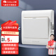 飛雕（FEIDIAO）家用開關(guān)插座面板五孔暗裝插座86型空調(diào)三孔插USB網(wǎng)絡(luò)電視插A3白 一開單控