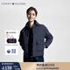 TOMMY HILFIGER秋冬女裝休閑菱形格紐扣翻領(lǐng)寬松保暖短款棉服夾克外套39252 藏青色DW5 M （推薦：115-130斤）
