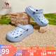 駱駝（CAMEL）洞洞鞋女簡約休閑增高厚底涼拖鞋 L25M071022 藍(lán)色  35-36 
