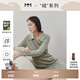 麥檬MM麥檬秋冬時尚百搭綠色v領羊毛針織連衣裙女5DA294541 豆綠 S