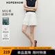 紅袖白色顯瘦休閑褲2025夏季新款女裝MIU系H型通勤百搭氣質中腰短褲 本白001 S