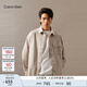 Calvin KleinJeans春秋男士潮流復古工裝風(fēng)ck貼袋印花通勤長(cháng)袖襯衫J326802 PED-奶茶咖 S