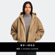 加拿大鵝（Canada Goose）【新品】Alberni女士雙面羊毛抓絨飛行員夾克大鵝外套 7068W 9410 沙漠色 XL