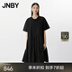 JNBY/江南布衣25夏新品連衣裙短袖寬松圓領(lǐng)優(yōu)雅靈動5P4G13790 001/本黑 XS