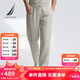 諾帝卡（NAUTICA）【大促爆款】男裝25春夏新款天絲亞麻休閑褲男PO5212 煙灰色053 M