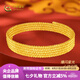 中國(guó)黃金（CHINA GOLD）足金999蹦迪五圈黃金手鏈疊戴黃金手鐲金鐲送女友七夕情人節(jié)禮物 金重約9.4g