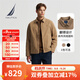 諾帝卡（NAUTICA）【單件直降】春夏新款經(jīng)典簡(jiǎn)約挺闊有型翻領(lǐng)薄外套夾克男JO4306 深卡其2BB M