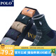 POLO【5雙1盒】襪子男冬天厚款中筒襪男士吸汗透氣秋冬季45碼保暖棉襪 型號【3200】五色五雙 均碼39-45碼鞋合適