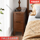 豪瑞森實(shí)木床頭柜超窄簡(jiǎn)約現代臥室小型儲物柜簡(jiǎn)易床邊柜夾縫隙置物柜子 【20厘米窄款】胡桃色20*40*50厘米 整裝