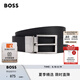 BOSS博斯【七夕節(jié)禮物】【禮盒裝】男士2025年夏季新款牛皮雙扣腰帶 002-黑色 EU:ONESI