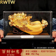 RWTW百財如意沙金白菜擺件客廳裝飾品店鋪喬遷開業(yè)禮品辦公桌擺件 百財如意沙金35*15*22.5cm