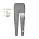 湯姆 布朗（THOM BROWNE）男士棉質(zhì)運(yùn)動褲淺灰色白色條紋 MJQ008H 00535 068 0碼
