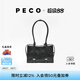 PECO985中號手提登機包油蠟牛皮手提腋下復(fù)古通勤保齡球包送女友禮物 經(jīng)典黑熔巖油蠟 現(xiàn)貨