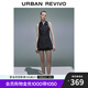 UR2025夏季新款女裝復(fù)古學(xué)院風(fēng)無袖牛仔連衣裙UYU850060 藍(lán)色 M