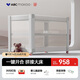 ABCMOKOO瑞亞嬰兒床可移動(dòng)拼接大床多功能折疊新生寶寶床-莫蘭迪灰/單床款
