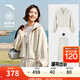 安踏（ANTA）遛彎套裝丨休閑立領(lǐng)運動服女款秋季寬松慵懶風(fēng)針織開衫闊腿褲外套 澳米白/澳米白-1 XS