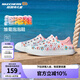 Skechers斯凱奇童鞋女童洞洞鞋沙灘鞋夏季一腳套印花透氣兒童涼鞋302114L 【雛菊】白色/粉紅色/WPK 33.5