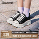 斯凱奇（Skechers）女鞋經(jīng)典百搭帆布鞋厚底增高休閑鞋軟底舒適透氣板鞋戶外鞋177435