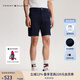 TOMMY HILFIGER【微彈直筒】夏季男裝經(jīng)典百搭商務(wù)簡(jiǎn)約休閑西褲短褲34855 藏青色DW5 34