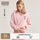 Teenie Weenie小熊女裝衛(wèi)衣2025冬秋新款保暖舒適加絨基礎(chǔ)圓領(lǐng)上衣 淺粉色 M
