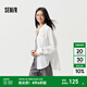 森馬（Semir）森馬長(cháng)袖襯衫女中長(cháng)款白色易打理2024春季刺繡襯衣 本白10102 M