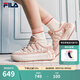FILA 斐樂(lè)官方女鞋秋季新款板鞋蘿卜鞋厚底面包鞋休閑鞋運(yùn)動(dòng)鞋子 奶白/煙玫瑰粉-GR 36.5