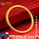 中國(guó)黃金（CHINA GOLD）黃金手鐲古法素圈手鐲足金999實(shí)心手鐲結(jié)婚三金老婆女友七夕禮物 約10.83g實(shí)心【58圈口】