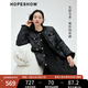 紅袖小香風(fēng)羽絨服冬季2024新款女裝水貂毛圓領(lǐng)輕熟甜美氣質(zhì)保暖短外套 黑050 L